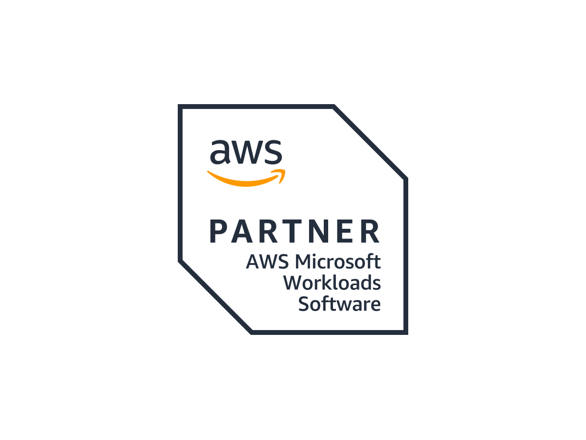 Badge image representing AWS Partner status for Microsoft Workloads Software.