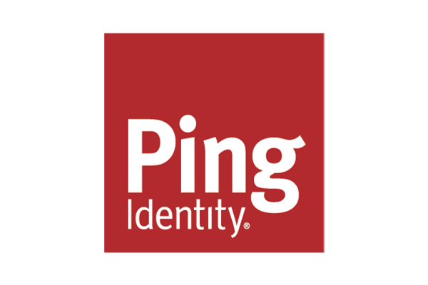 Red square logo with the text "Ping Identity" in white.