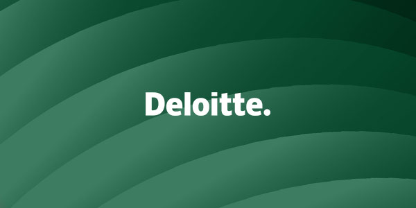 Deloitte logo on green background