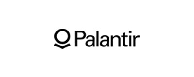 The Palantir logo displayed on a white background, representing Palantir as an AWS manufacturing partner.