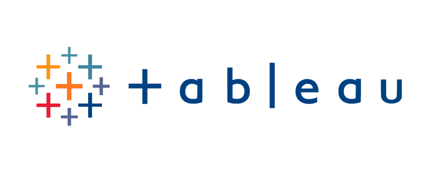 The Tableau logo featuring colorful data visualization icons and the word 'Tableau' in blue text.