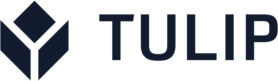 The logo for Tulip, featuring a geometric tulip symbol next to the word 'TULIP' in bold modern text.
