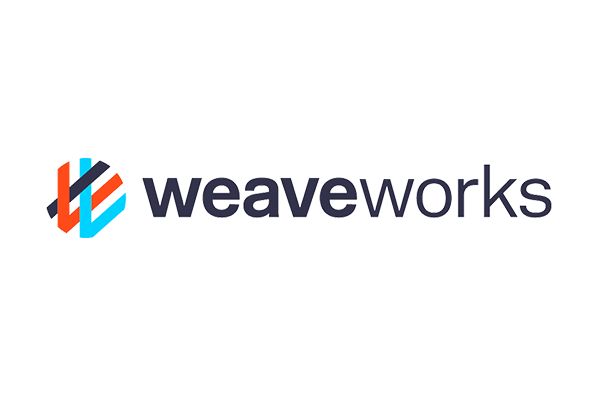 Weaveworks company logo with stylized icon and the word 'weaveworks' in bold text.