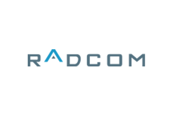 RADCOM company logo with stylized blue 'A' in the center, displayed on a transparent background.