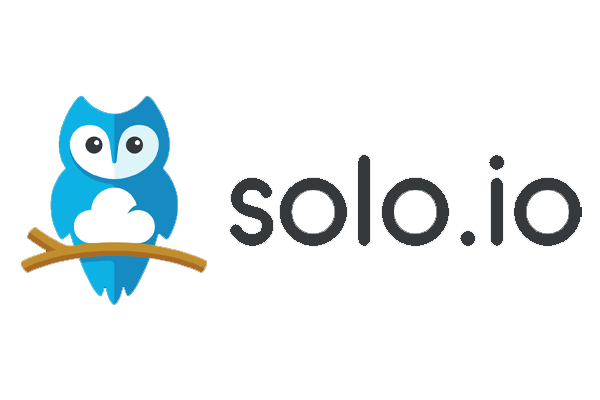 Logo of Solo.io, featuring a stylized blue owl sitting on a branch next to the company name 'solo.io'.