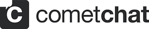 CometChat logo in black text with a stylized 'C' icon on the left.