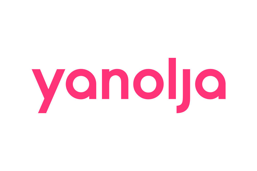 Yanolja logo in pink text on a white background