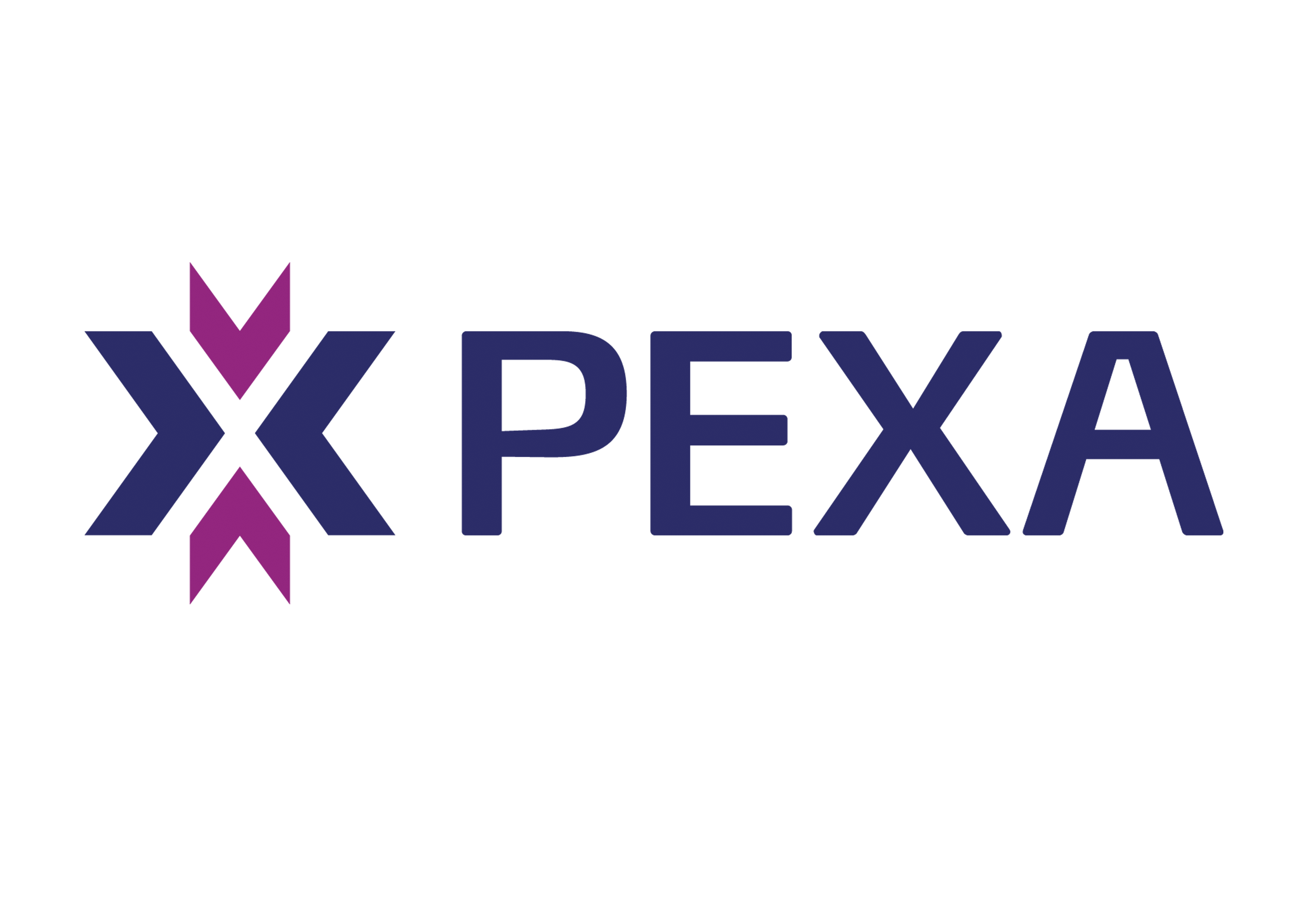 PEXA logo with a blue and purple geometric symbol and the word PEXA in blue text.