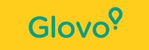 Glovo logo on yellow background
