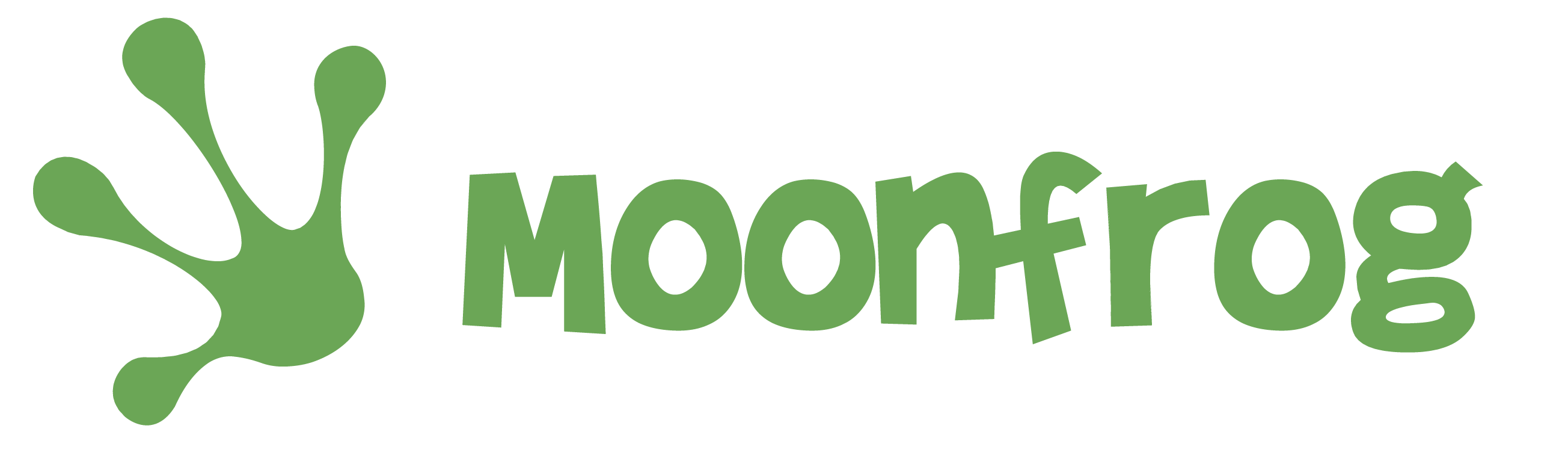 Green Moonfrog Labs logo with stylized frog hand graphic and the word 'Moonfrog' in green text.