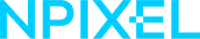 The logo for NPIXEL, displayed in bold cyan blue uppercase letters on a transparent background.