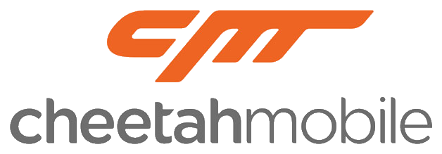 Cheetah Mobile company logo featuring an orange stylized 'CM' above gray text that reads 'cheetah mobile'.