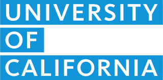 The blue University of California logo with the words 'University of California' in black text on a blue background.