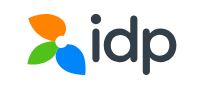 Color logo of IDP Education with three petal shapes in orange, green, and blue, next to the text 'idp' in lowercase.