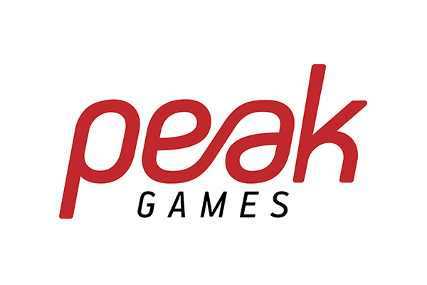 The logo of Peak Games featuring the word 'peak' in red stylized text above the word 'GAMES' in black, on a white background.
