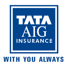 Logo of Tata AIG Insurance with the slogan 'With You Always' in a blue square design.