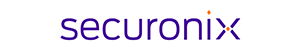 Securonix logo in a horizontal orientation with purple text and orange accents.