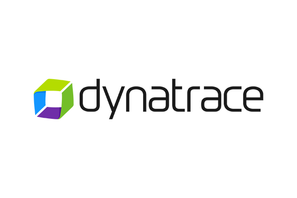 Dynatrace logo in a horizontal layout with colored icon on the left and black text on the right.