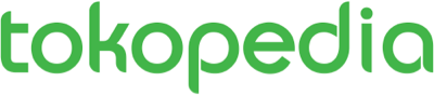 Tokopedia company logo in green text.