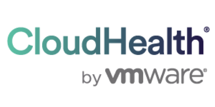 CloudHealth by VMware logo featuring the text 'CloudHealth by VMware' in gradient blue and gray colors.