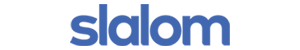 Slalom company logo in blue text on a white background