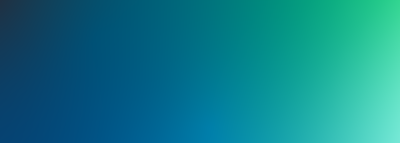 A smooth gradient background transitioning from deep blue on the left to light green on the right.