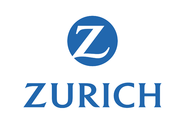 Zurich logo featuring a blue "Z" inside a circle above the word "ZURICH" in bold blue text.