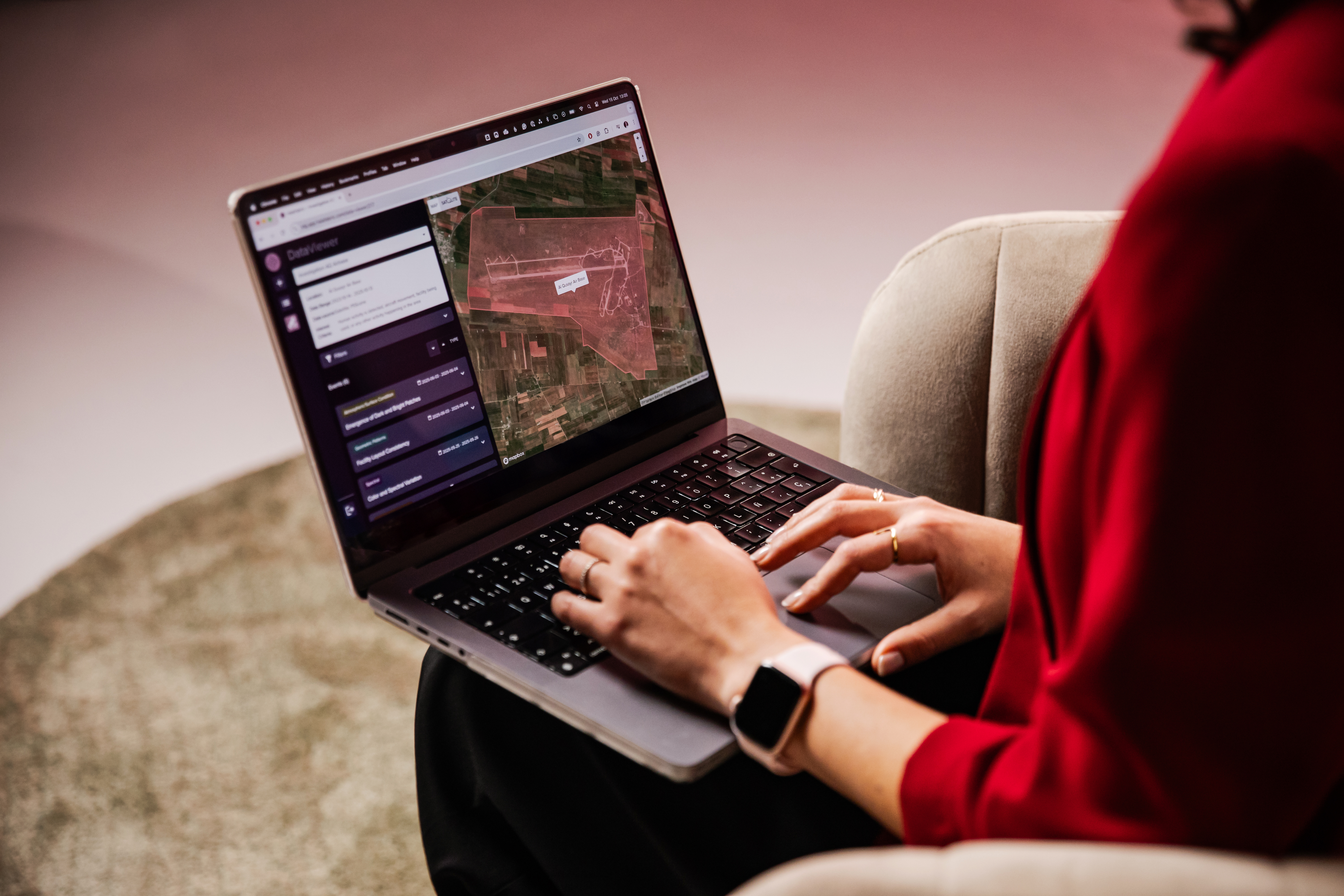 POV of women on laptop