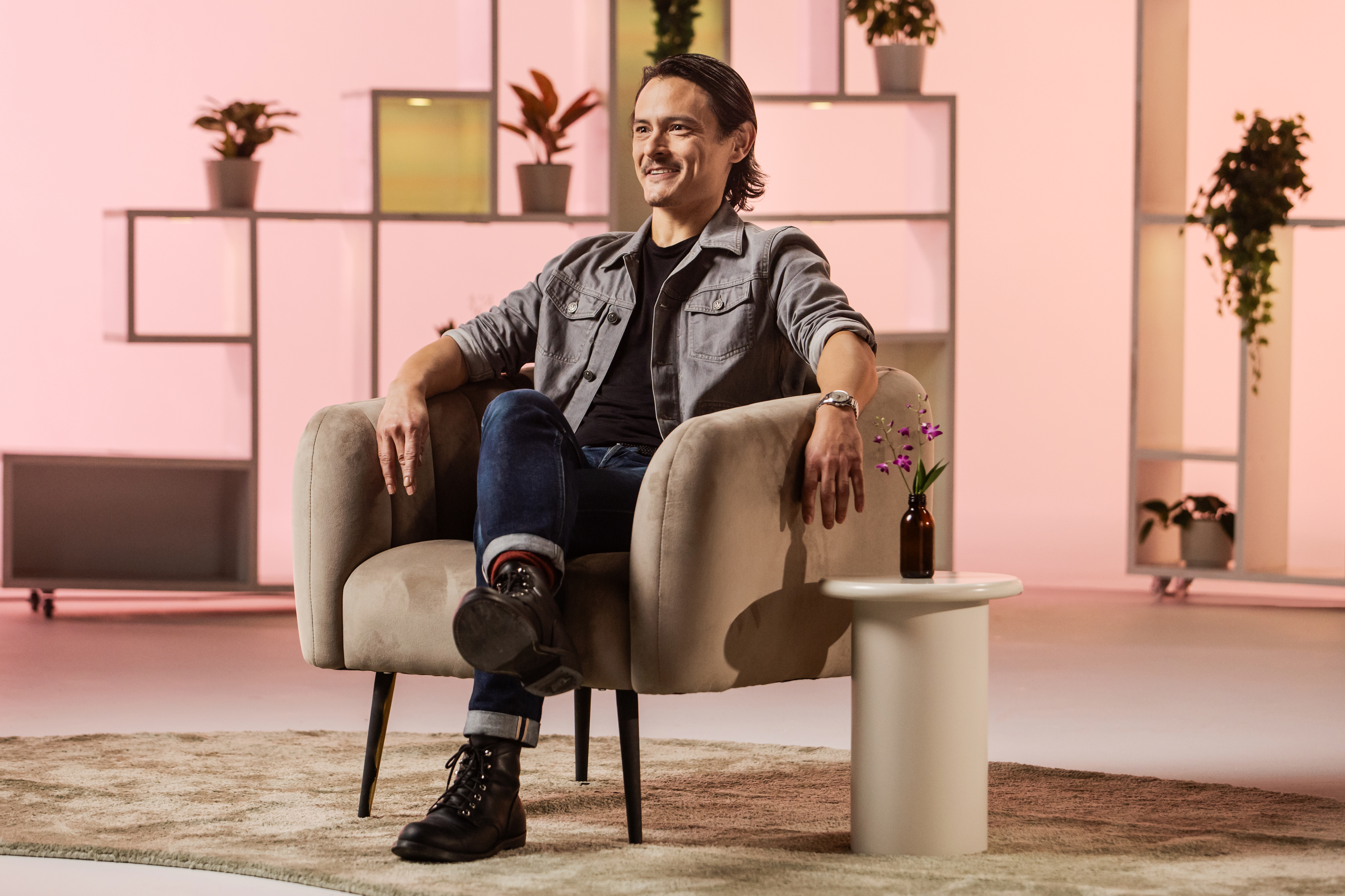 Man being interviewed