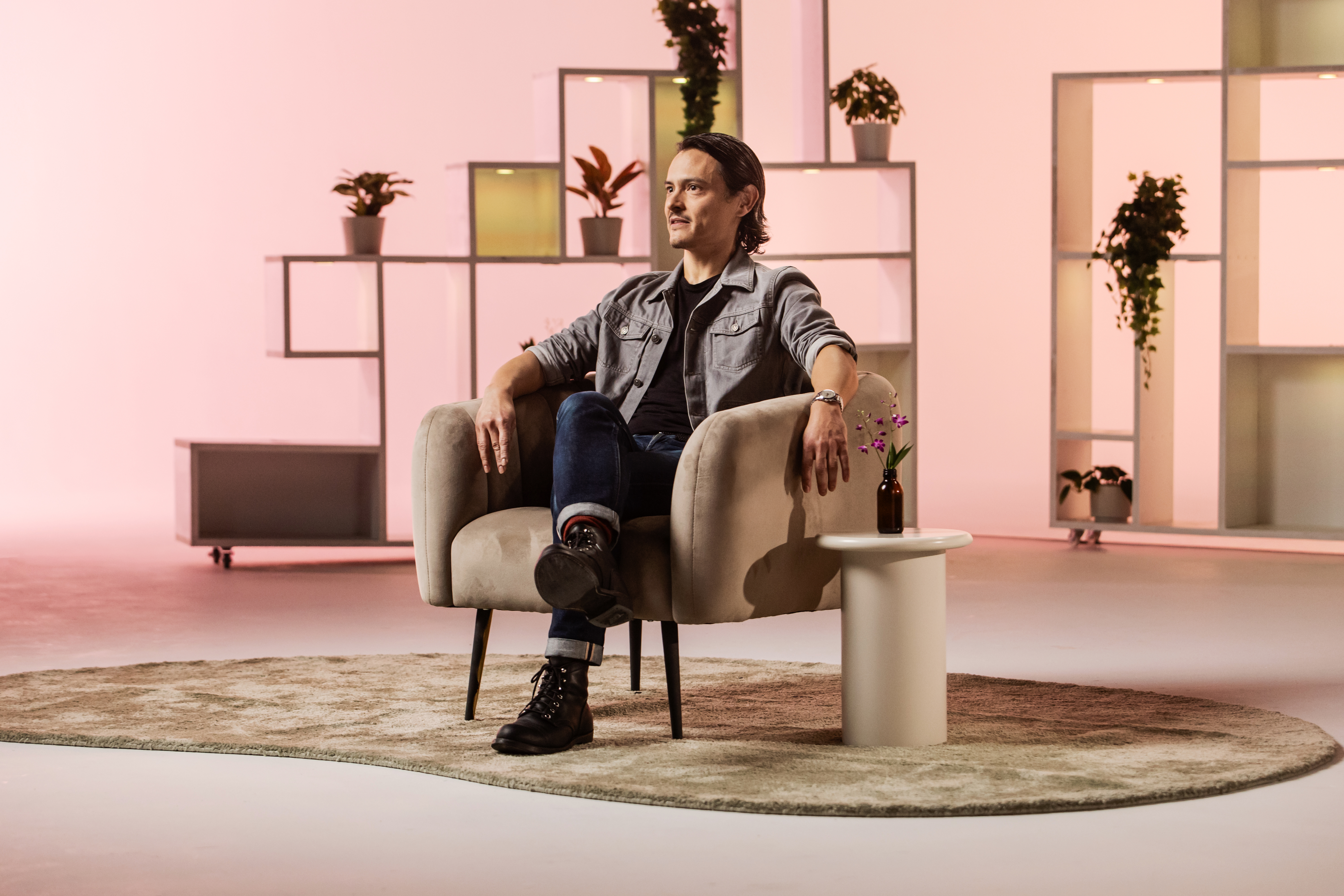 Man being interviewed