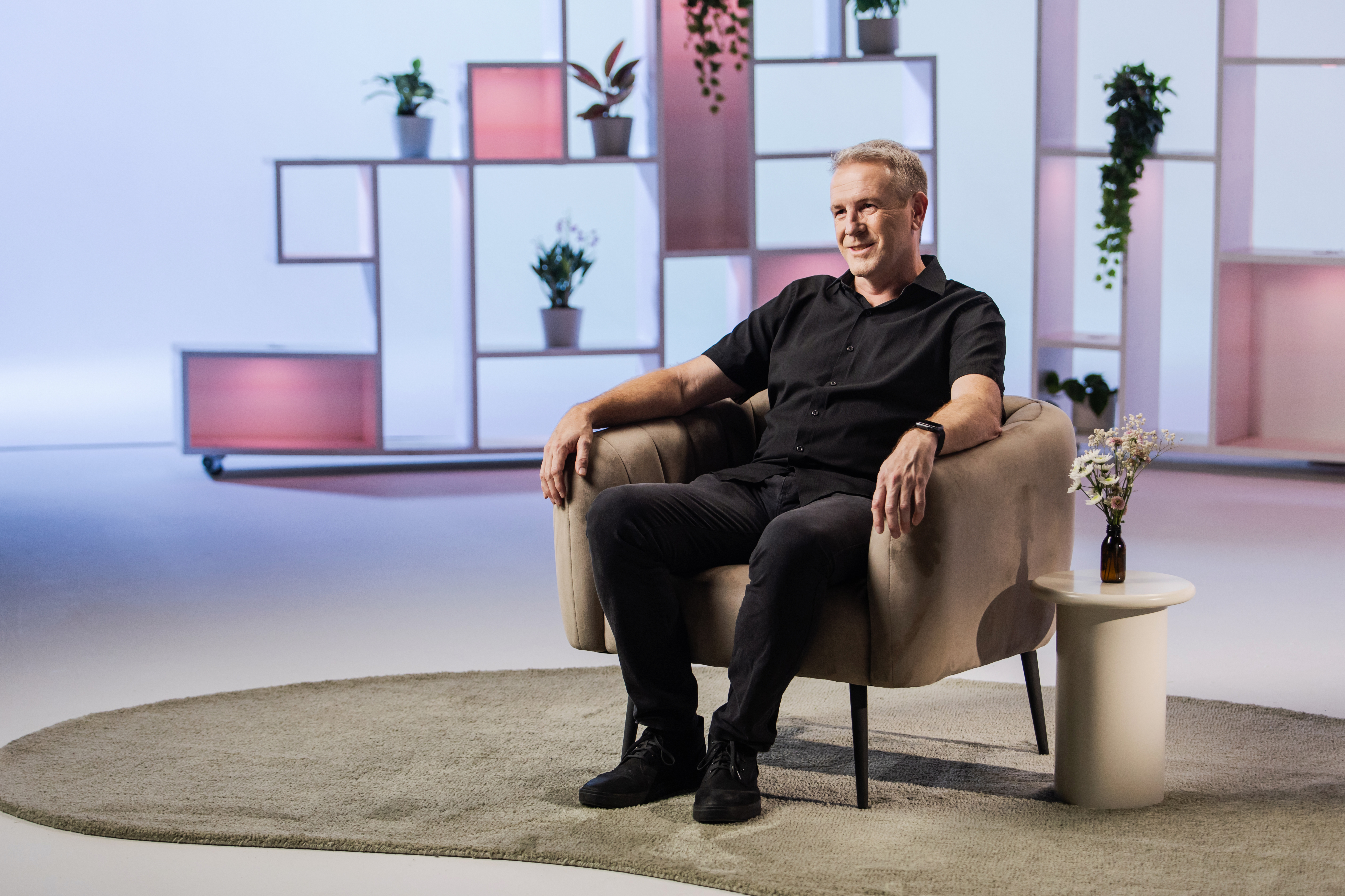 Man being interviewed