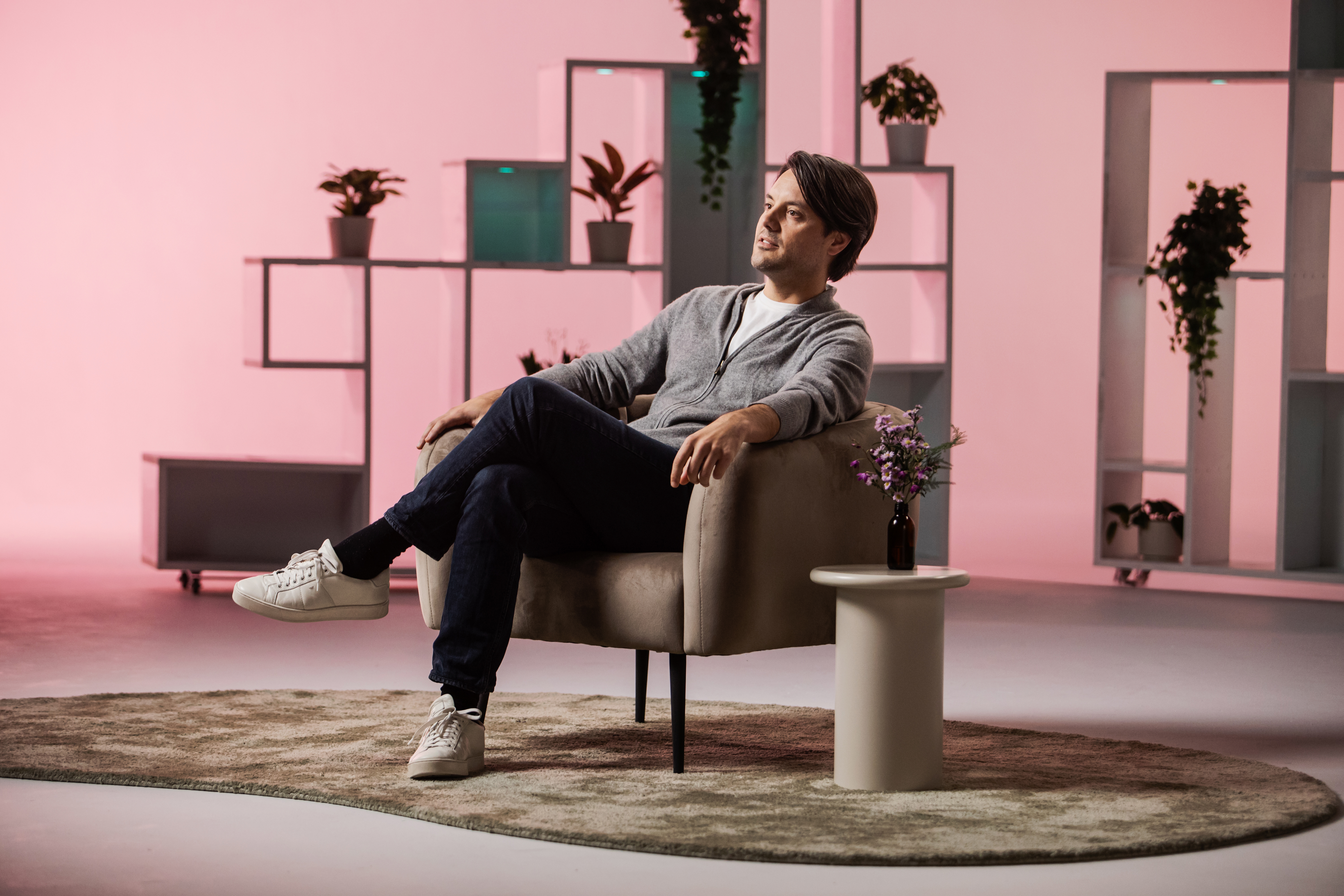 Man being interviewed