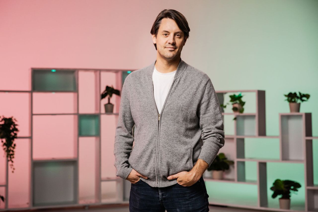 Man being interviewed