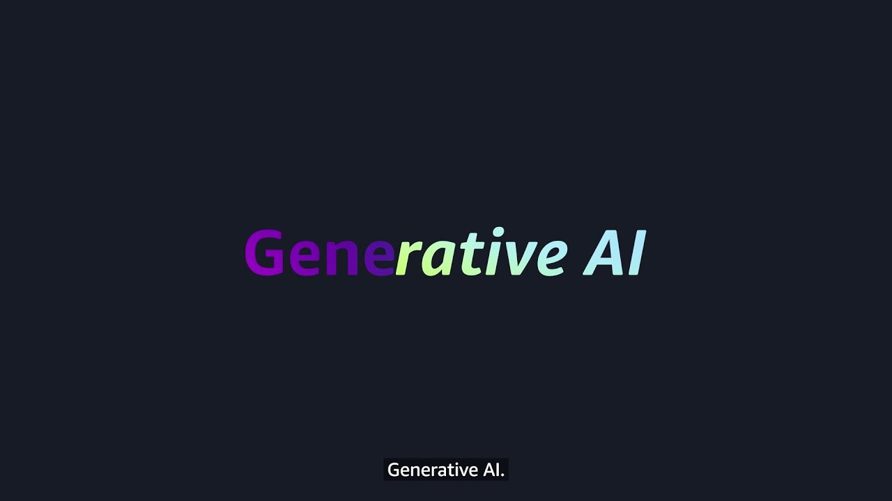 YouTube thumbnail image with the text 'Generative AI' in gradient colors on a dark background.