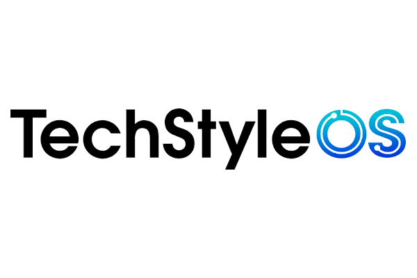 The official TechStyleOS logo featuring the word 'TechStyleOS' in bold, modern lettering with the letters 'OS' in a stylized blue gradient design.