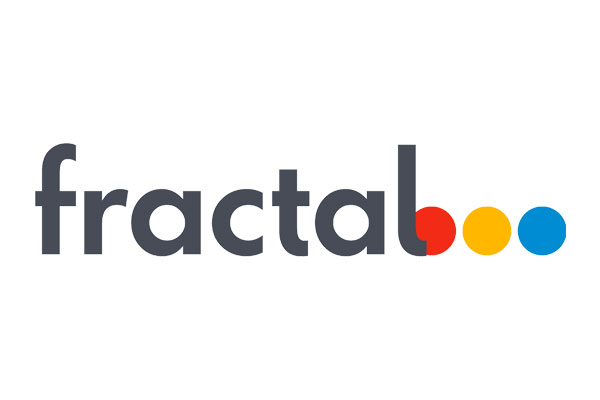 The Fractal company logo featuring the word 'fractal' followed by three colored circles in red, yellow, and blue.