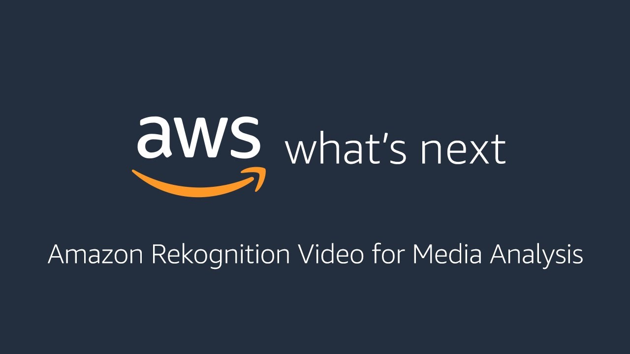 Thumbnail image for Amazon Rekognition Video for Media Analysis, featuring the AWS What's Next branding on a dark background.