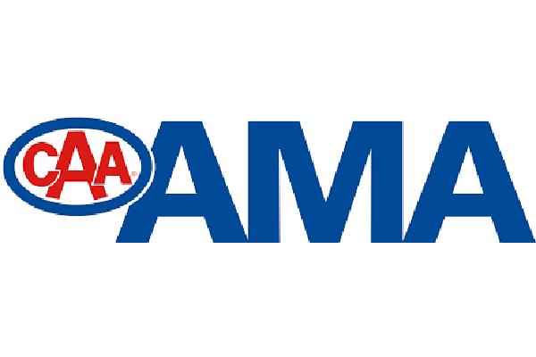 Logo of the Alberta Motor Association (AMA) featuring the CAA emblem and the letters 'AMA' in blue.