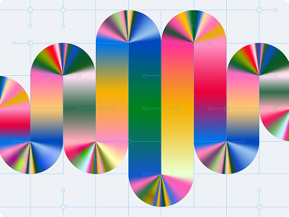 Abstract illustration of layered gradient shapes, representing rapid IT response