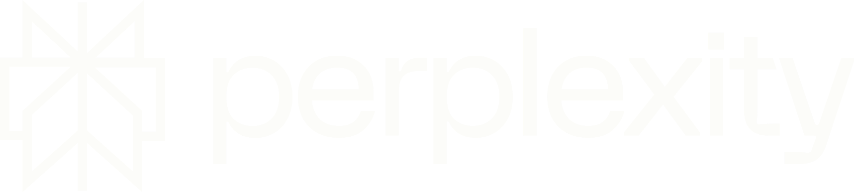White 'Perplexity' text logo with geometric star design, on a transparent background.