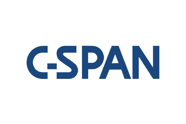 C-SPAN logo in blue text on a white background