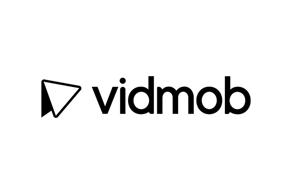 The logo for VidMob, displayed in bold black text on a transparent background.