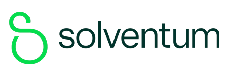 The logo of Solventum, featuring a stylized green 'S' and the company name in modern lettering.