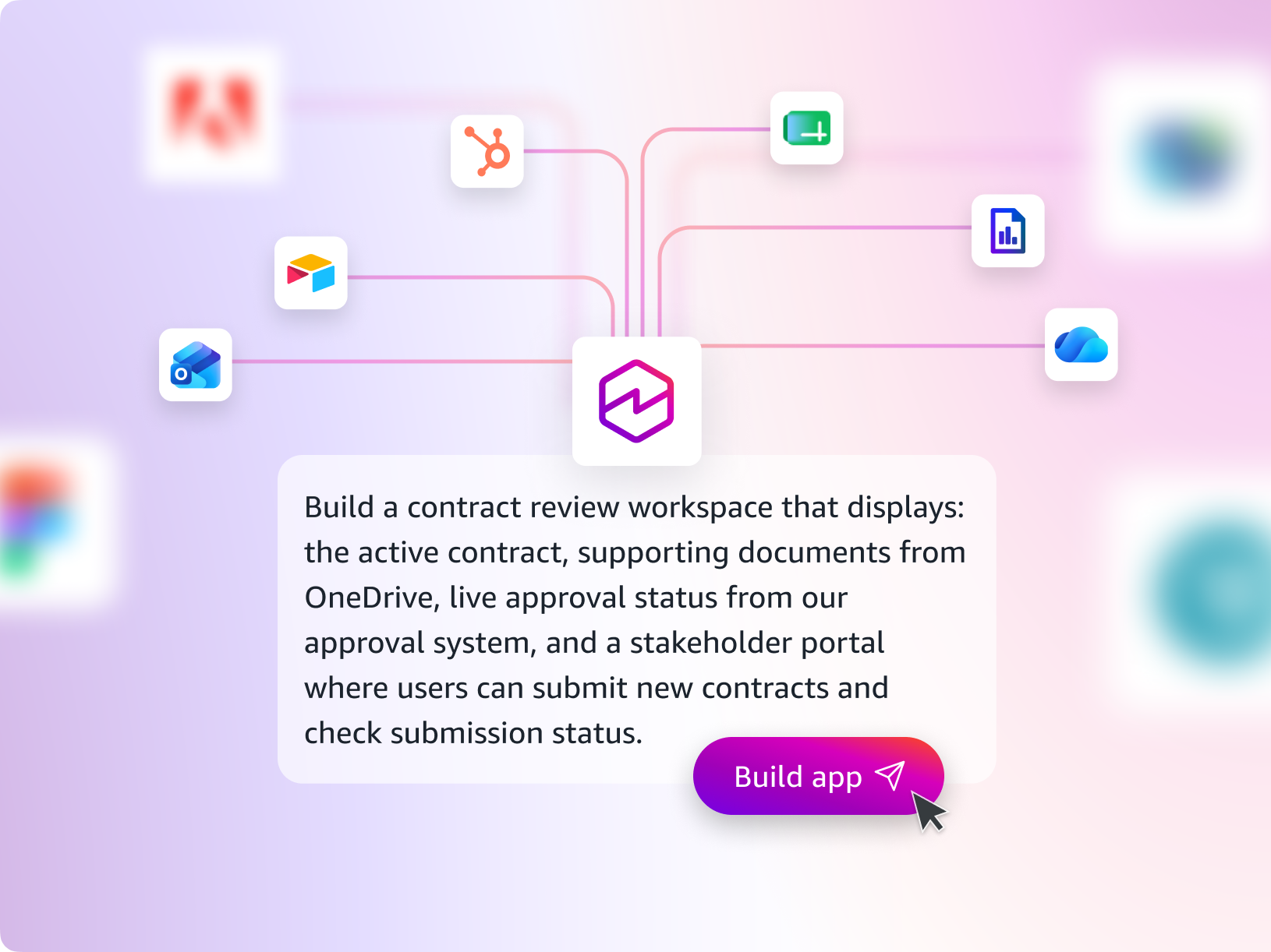 See how Amazon Quick builds custom apps from a prompt, connecting OneDrive, Outlook, and your tools into one workspace with live data and approval workflows.