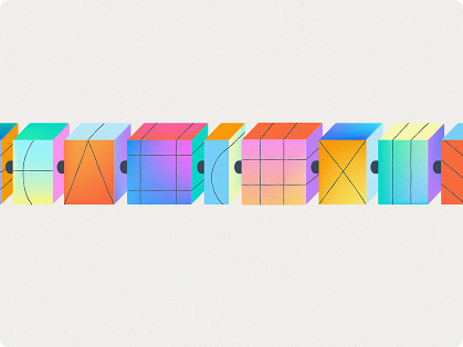 Abstract illustration of a row of colorful cubes, representing operational forecasting