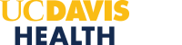 UC Davis Health logo in yellow and blue text on a transparent background.
