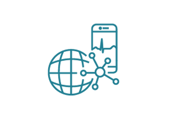 A solid teal icon representing health, likely used for machine learning or AI/ML in healthcare contexts on AWS.