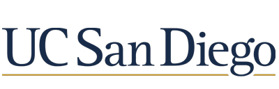 Logo for UC San Diego Health with a focus on generative AI, showing the 'UC San Diego' text in a dark blue font.