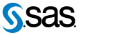 SAS company logo with blue and black text on a transparent background.