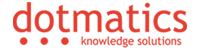 Dotmatics logo with red text on a transparent background.